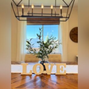 White Distressed LOVE Decorative Letters
